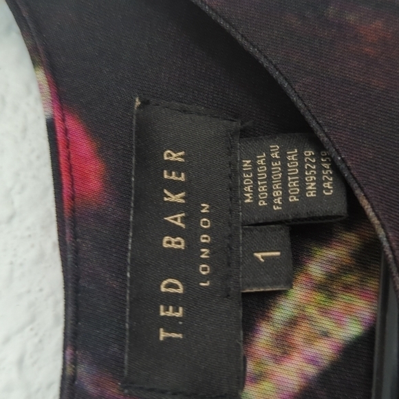 Ted Baker London Petal Print Twisted Knot Sheath Dress Small business cocktails - Picture 8 of 9